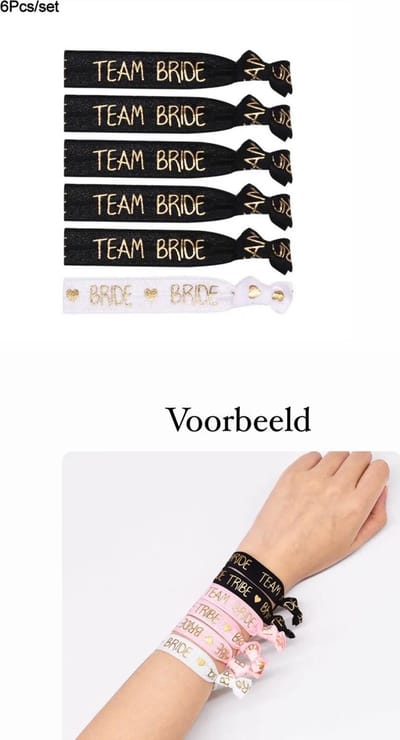 Akyol - Bride to be armbanden - 6 armbanden voor Vrijgezellenfeest - 5x team bride - 1 x bride armband - Bachelorette party - Bruiloft