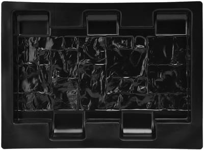 Steen Mal - Betonvorm Tuinpad - Decoratie Maken - Herbruikbaar ABS Materiaal - 38x28cm Bodem - Zwart