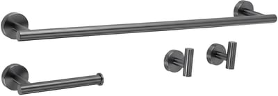 Rea - Ari - Set Badkamerhangers - Titanium - 60X6X5Cm