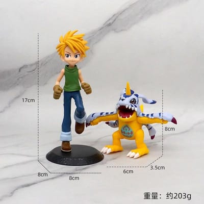 Figurine anime Digimon Adventure Yagami Taichi Ishida Yamato Yagami Hikari Takaru Modèle d'action Décorations Jouets en PVC Cadeaux