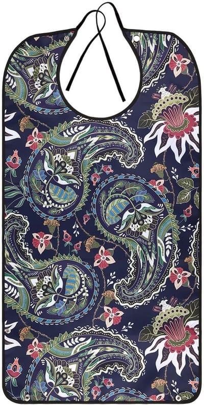Dailygoods- Slabbetjes Waterdicht 86 x 46 cm - Slabbetjes Volwassenen - Wasbaar - Herbruikbaar - Kledingbeschermers - Bloemenprint - Kledingbeschermer
