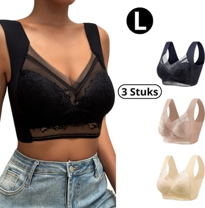 Bovista BH Zonder Beugel - Zonder Bandjes - Push-up Bh's - Comfort Bh - 3 stuks - L