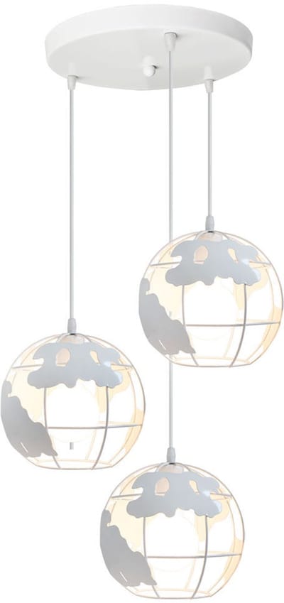 Hanglamp Moderne Creatieve E27 Hanglampen Woonkamer 3 Lichts Kroonluchter Slaapkamer Wit