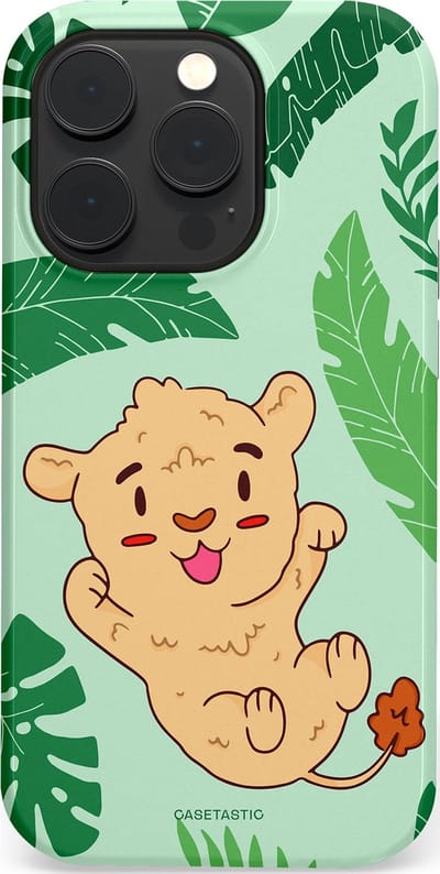 Casetastic Hoesje Geschikt voor Apple iPhone 14 Pro Magsafe - Stijlvolle Beschermende Duo-layer Case - Leeuwenhartje
