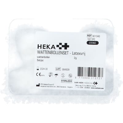 Heka Wattenbollenset 5 x 2 gram 1 Set