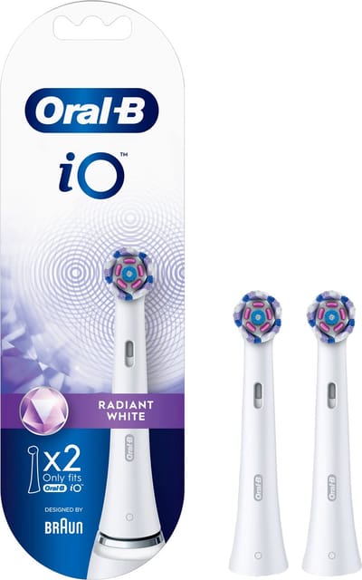 Oral-B iO Radiant White – Opzetborstels – 2 stuks – Voor Wittere Tanden – Geschikt voor iO Series