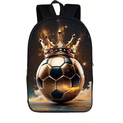 Sac à dos de football dessin animé imprimé 3D pour étudiant, sac à dos pour école primaire, sac à dos en nylon imperméable et résistant à l'usure