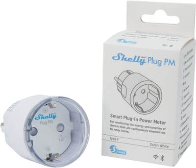 Shelly Plug PM Gen3 White - WiFi 16A slimme stekker met vermogensmeting, zonder relais