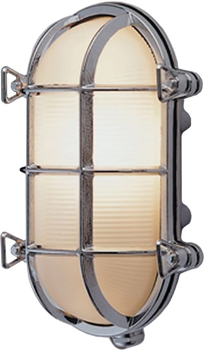 Licht-Erlebnisse - Sirena - LED - Wandlamp - IP54 - 3000K - 505lm - van - Messing Glas - in - Verchroomd transparant