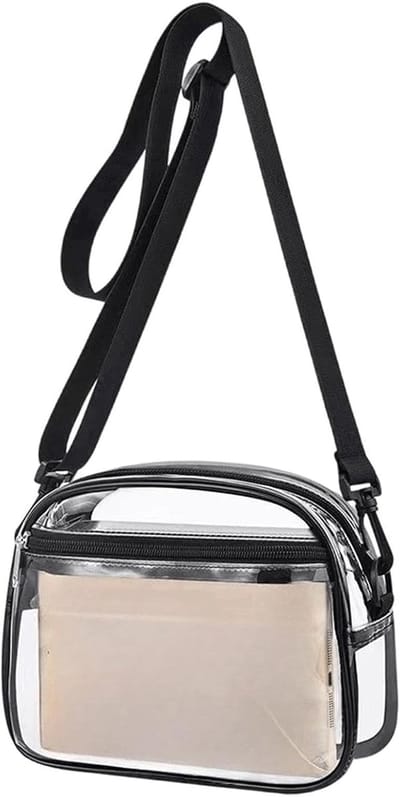 Transparante Tas - Waterdichte Schoudertas - Festival Concert - Verstelbare Riem - 24 x 3 x 19.5 cm - Transparant