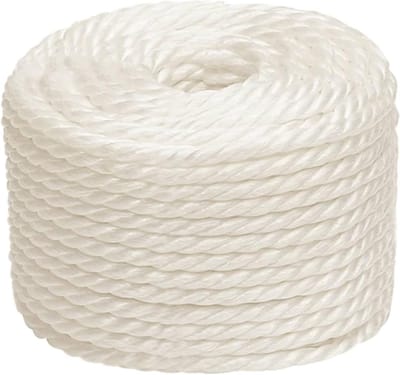 Polypropyleen Touw - Werkkoord Veiligheidstouw - Universeel Gebruik - Waterdicht en Drijvend - 10 mm x 250 m - Wit
