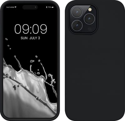 kwmobile telefoonhoesje geschikt voor Apple iPhone 14 Pro Max - Hoesje met siliconen coating - Smartphone case in bosbesblauw