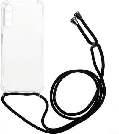 Hoesje met Koord Geschikt voor Samsung Galaxy A34 - Back Cover Schokbestendig TPU Transparant