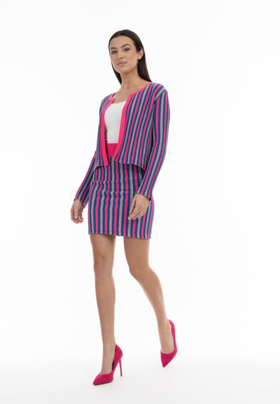 Faina Vest Dames Roze Veelkleurig