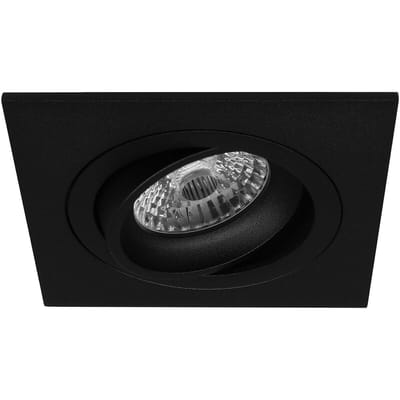 Spot Armatuur GU10 - Proma Borny Pro - GU10 Inbouwspot - Vierkant - Zwart - Aluminium - Kantelbaar - 92mm