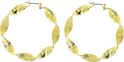 Behave - Gedraaide oorringen goudkleur - Statement stijl - 4,5 cm