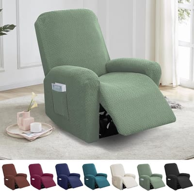 Fauteuilhoes 1-zits - Stoelbeschermer Relax - Meubels Beschermen - Met Handige Zakken - 4-Delig - Dennengroen