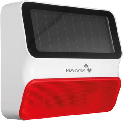 Draadloze Sirene - Alarm Geluid - Buiten Beveiligen - Op Zonne-energie - 100 DB - Wit