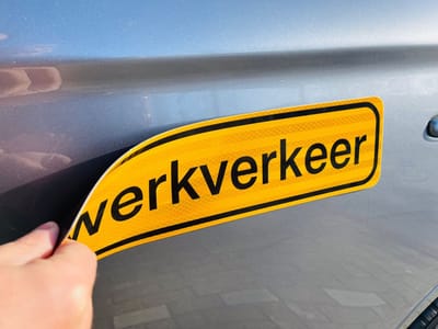 Werkverkeer - Magnetisch flexibel - Plaat magneet - 40x11 cm - Supersterk