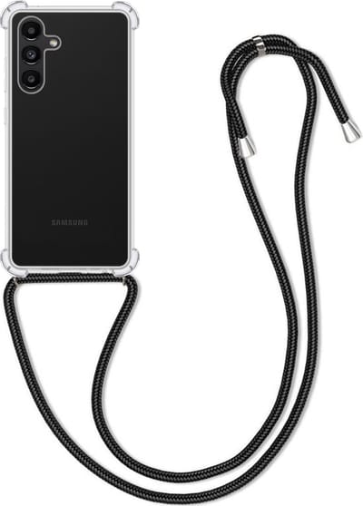 Hoesje Geschikt voor Samsung Galaxy A13 5G - Met Koord - Shock Proof - Siliconen Case - Back Cover - Telefoonkoord - Telefoon Hoes Shockproof - Telefoonketting - Transparant