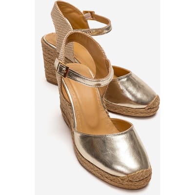Sinta Suède Leren Platform Espadrille (Dames)