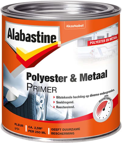 Alabastine Polyester & Metaal Primer Grijs 500 Ml