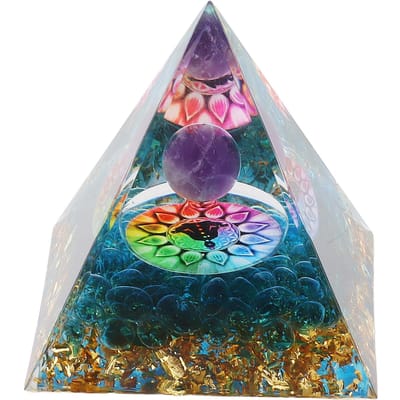 Pyramide de cristal à énergie positive, cristal époxy, guérison, pyramides de cristal pour la méditation, porte-bonheur
