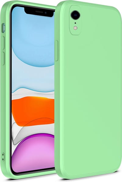 Smartphonica iPhone Xr siliconen hoesje met zachte binnenkant - Groen geschikt voor Apple iPhone XR