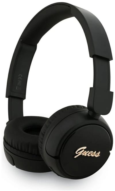 Guess Script Metal Logo Headphone - Geschikt voor Bluetooth Smartphones - Zwart