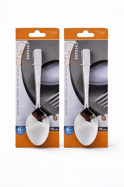 EasyMart Eetlepels Set 12 Stuks – RVS Tafellepels 19 cm – Zilver – 2 x 6-Pack