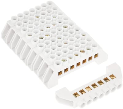 7-Hole Terminal Blocks - Elektrisch distributie blok met schroefdraad - Set van 10 stuks