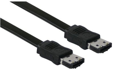 eSATA datakabel - plat - SATA300 - 3 Gbit/s / zwart - 2 meter