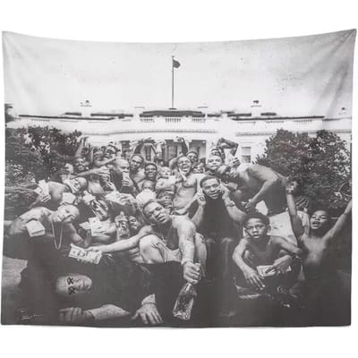 Kendrick Lamar To Pimp A Butterfly Tapisserie Murale Décorative Articles de Décoration de Chambre Décoration de Maison Bannières Suspendues au Mur de Dortoir Toile de Fond 120x180 cm
