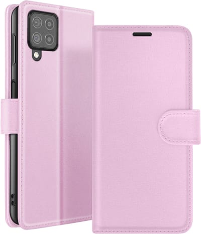 Zanae, Hoesje geschikt voor Galaxy M22 / M32 / A22 - Wallet Case & Magneetsluiting, Roze