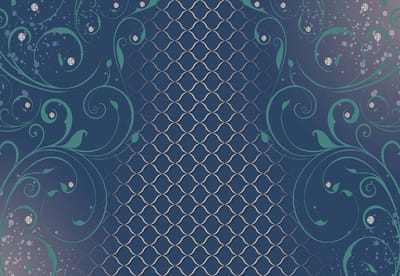 Fotobehang Swirl Pattern Blue Green | XL - 208cm x 146cm | 130g/m2 Vlies