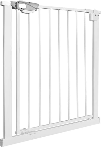 ACXIN Deurbeschermingsrooster - Traphek Voor Kinderen - Auto-Close - Metaal - 75-85 cm - Wit