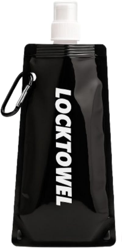 Opvouwbare WaterFles - Zwart - LockTowel