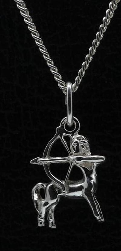Zilveren Sterrenbeeld Boogschutter ketting hanger - klein