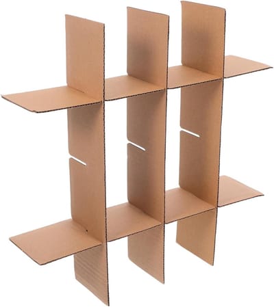 Kartonnen Doosverdelers - Raster Verdelers - Veilig Verpakken - Rasterontwerp - 33.5 x 8 cm - Khaki