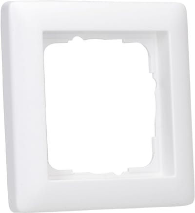 Enkel Afdekplaat - Wandmontage Frame - Elektrische Installatie - Klembevestiging Satijn - 1-voudig - Zuiver Wit