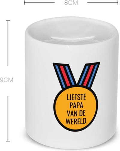 Akyol - liefste papa van de wereld Spaarpot - Papa - de liefste vader - vader cadeautjes - vaderdag - verjaardagscadeau - verjaardag - cadeau - geschenk - kado - gift - vader artikelen - 350 ML inhoud