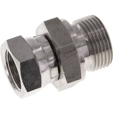 G 1/2'' x G 3/4'' F/M RVS Neusstuk 300 Bar - Hydrauliek - FL2S-FM-ST-012G-034G-I