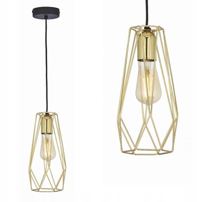 TK Lighting LUGO hanglamp goud draad 2696