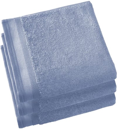 De Witte Lietaer Handdoeken Contessa, Stone Blue - 50 x 100 cm - 3 stuks - Katoen