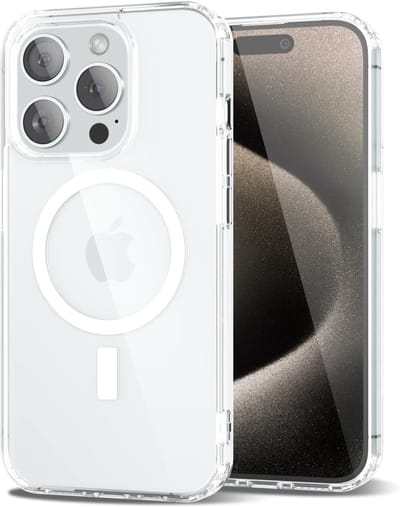 Magnetic Clear Hoesje Geschikt voor: iPhone 15 Pro Max Case [Compatibel met Magsafe] - Schokbestendige Telefoonhoes Cover - Transparant