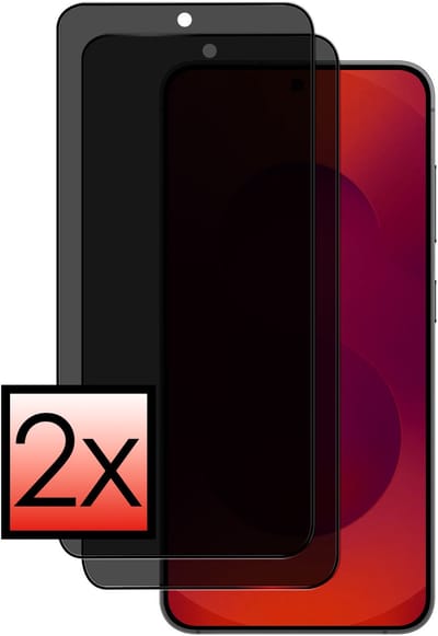 Screenprotector - 2 Stuks - Geschikt voor Samsung Galaxy S25 FE - Privacy Filter - Beschermglas - Gehard Glas - Tempered Glass - Screen Protector - Anti Spy - Full Display Cover
