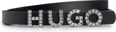 HUGO Leren Riem Zula-S Sz15 Leather Belt W80 Black Zwart