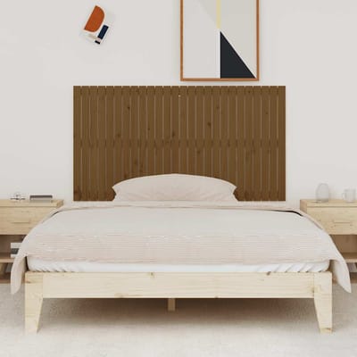 vidaXL - Wandhoofdbord - 166x3x90 - cm - massief - grenenhout - honingbruin