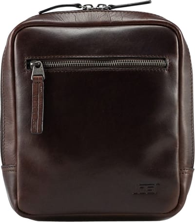 JOST Leren Schoudertas Lund Crossbody Bag Brown Donkerbruin
