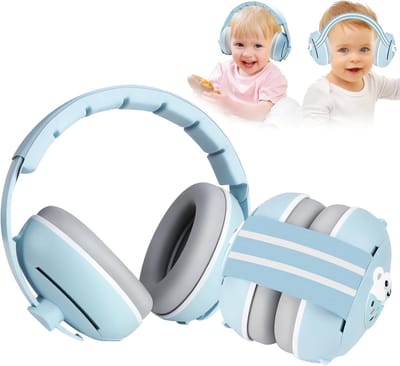 Hoorbescherming voor Baby's en Peuters tot 48 Maanden, Verstelbare Geluidsdempende Hoofdtelefoon voor Slaapverbetering en Vliegtuigreizen